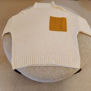JW ANDERSON Cream and Mustard Turtleneck Sweater